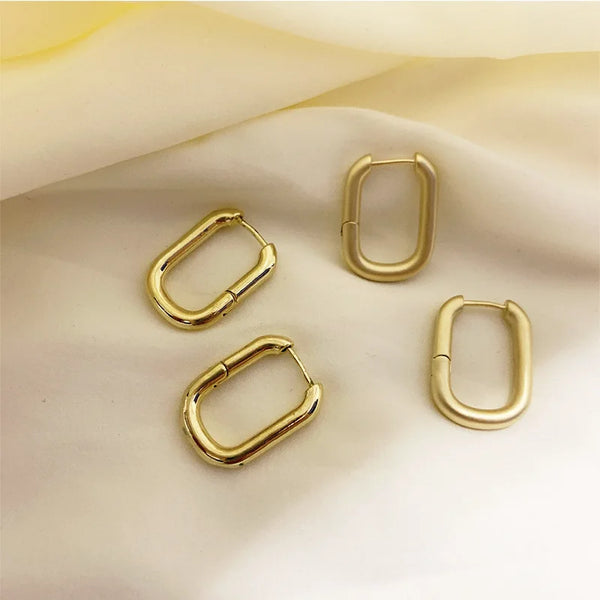 Vintage Fashion Design Metal Hoop Earrings Gold Color Circle Earrings for Women Fashion Punk Jewelry Brincos