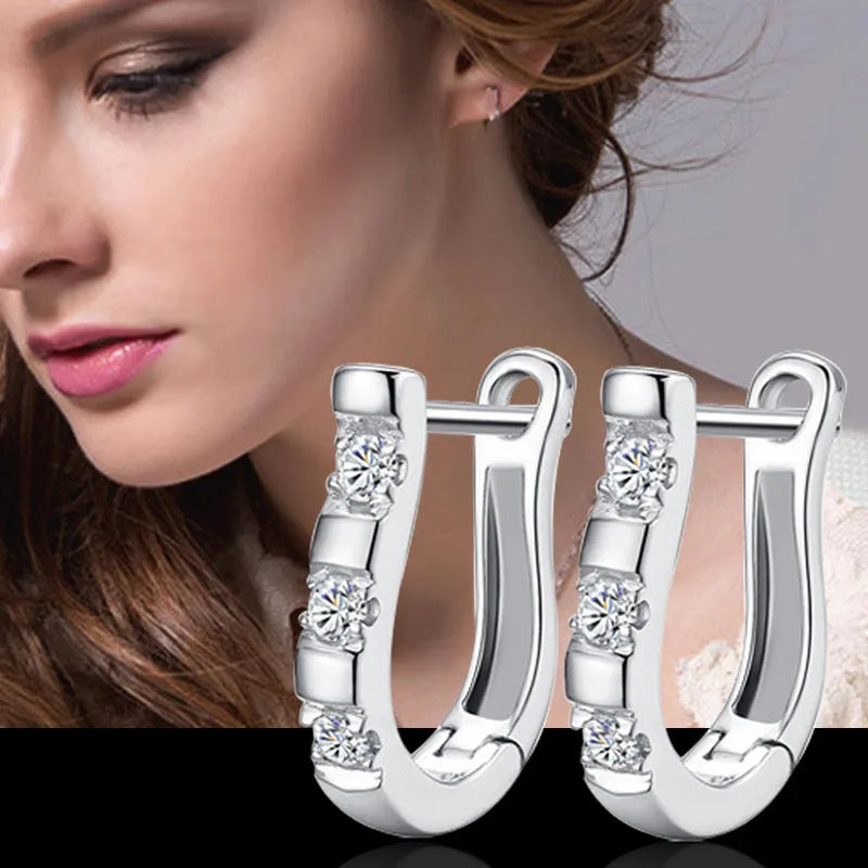 Crystal Earing Brincos Pendientes Mujer Earrings Stud Orecchini Oorbellen Women Jewelry Zircon Stud Earrings For Women Brinco
