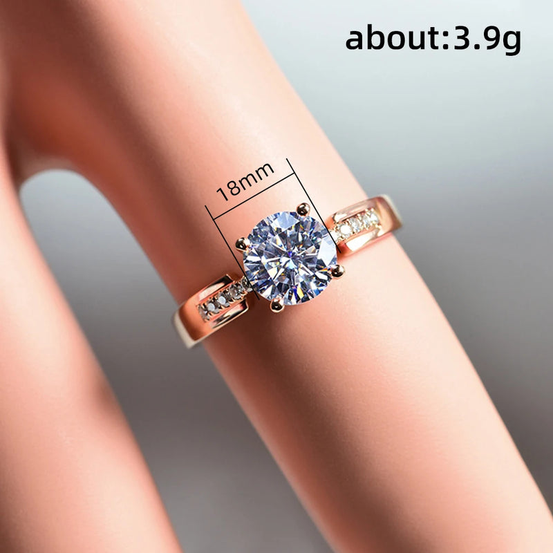 Huitan 2022 Hot Wedding Bands Women's Rings Inlaid AAA Cubic Zirconia Silver Color/Gold Color Luxury Engagement Rings for Lover